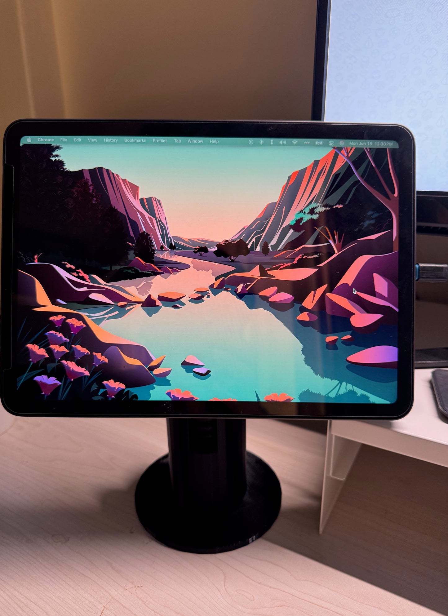 Wire Concealed Mic Stand/iPad Stand, customizable top mount